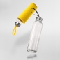 Preview: Trinkflasche aus Glas. 500ml. Farbige Hülle und Handschlaufe